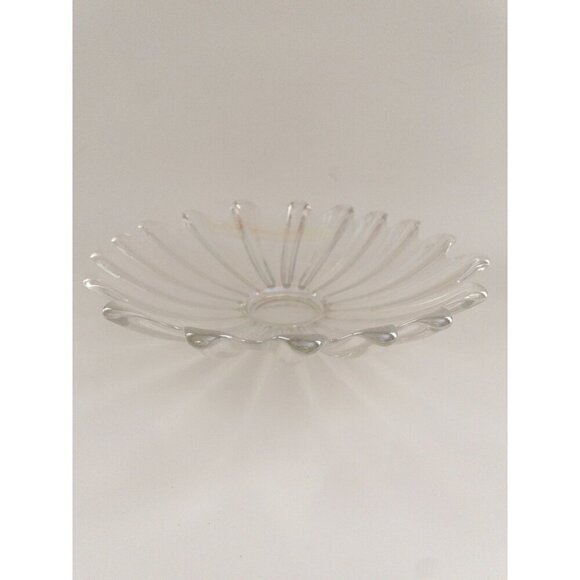 Iridescent Carnival Glass Decorative Plate With Scalloped Edges 10" Diameter - Picture 2 of 12